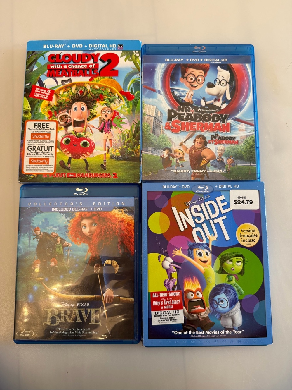 Family Blu-ray Movie Bundle - Disney, Pixar & DreamWorks | 4 Movies